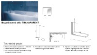 RAVAK vanová zástěna pevná PVS1 80 rám black, výplň sklo Transparent   79840300Z1